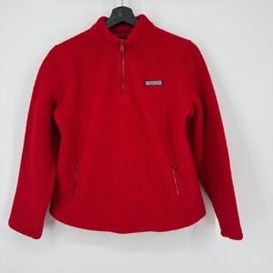 Vineyard Vines Fleece‎ 1/4 Zip Kids Red Long Sleeve Shirt Size Medium